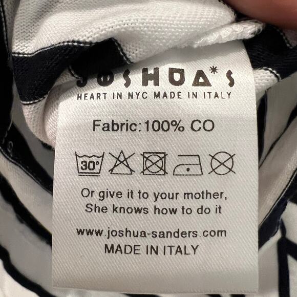 Joshua Sanders Women's Striped Graphic T-Shirt Long Sleeve Marine Size Large NWT - Picture 9 of 11